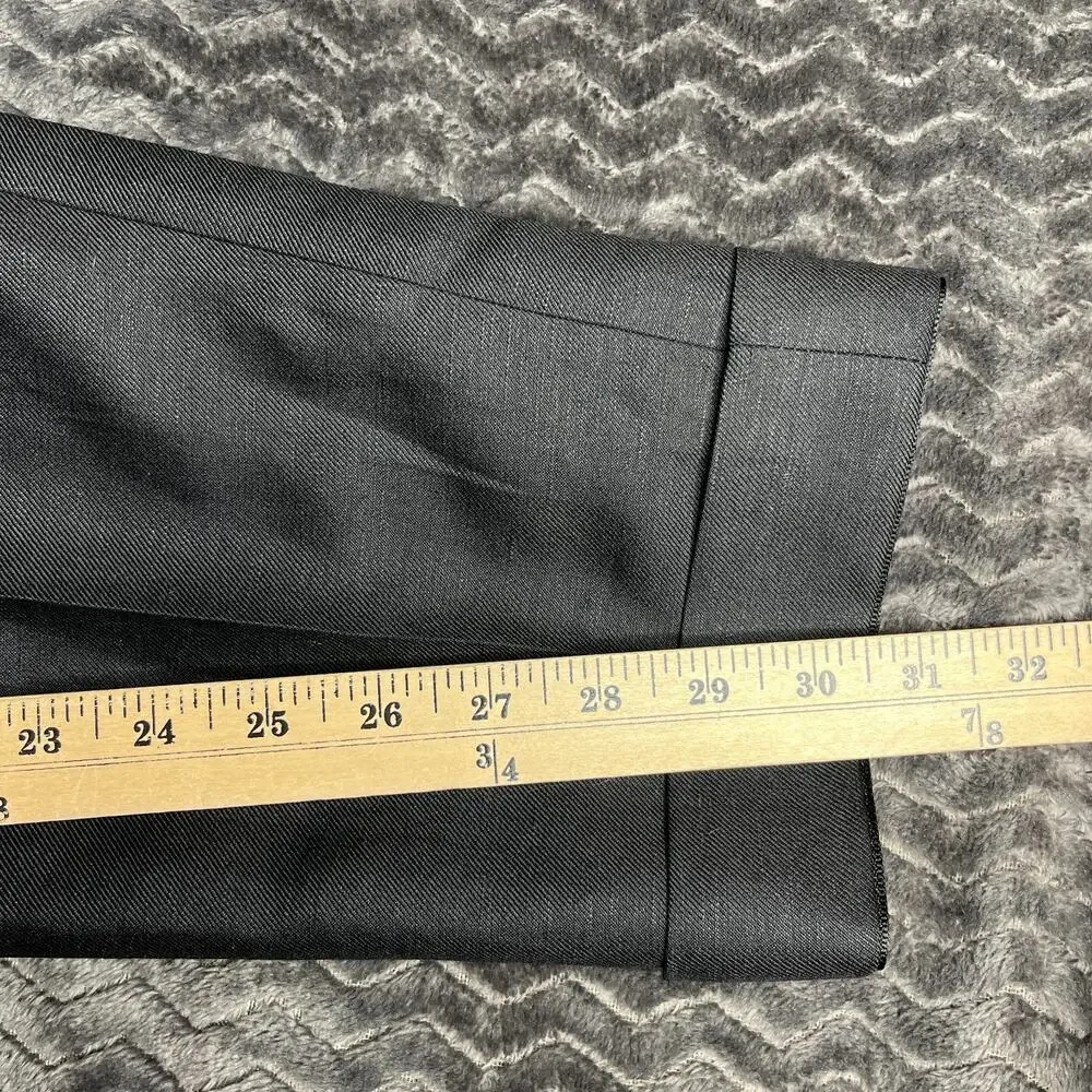 Hugo Boss Suit 42 R Mens Dark Grey Wool Linen Slim fit